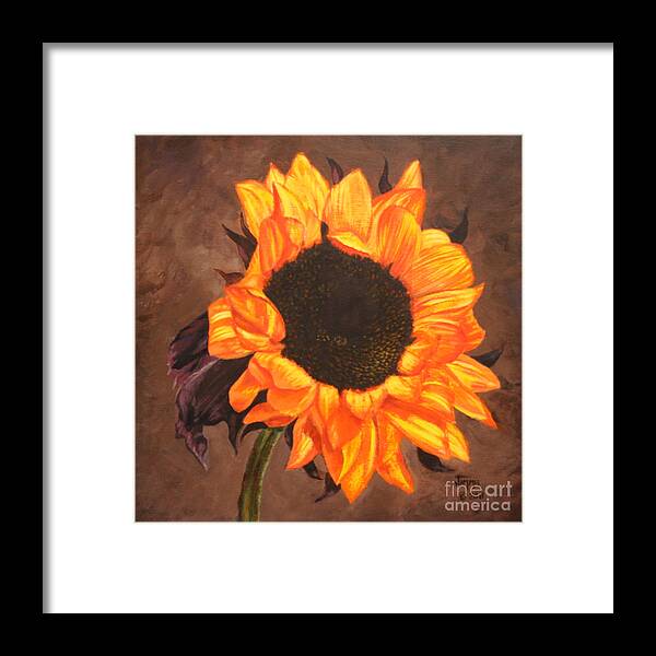 Mexican Sunflower Framed Print featuring the painting Mexican Sunflower by Jimmie Bartlett