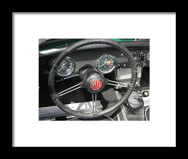 Mg Framed Print featuring the photograph MG Midget Instrument Panel by Neil Zimmerman