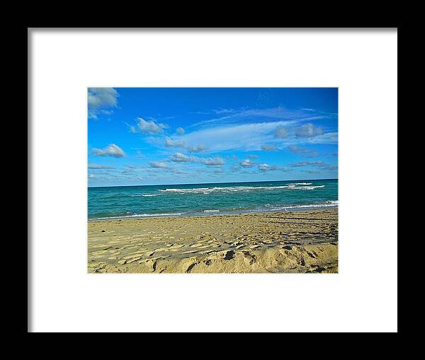 Miami Beach Framed Print featuring the photograph Miami Beach by Joan Reese
