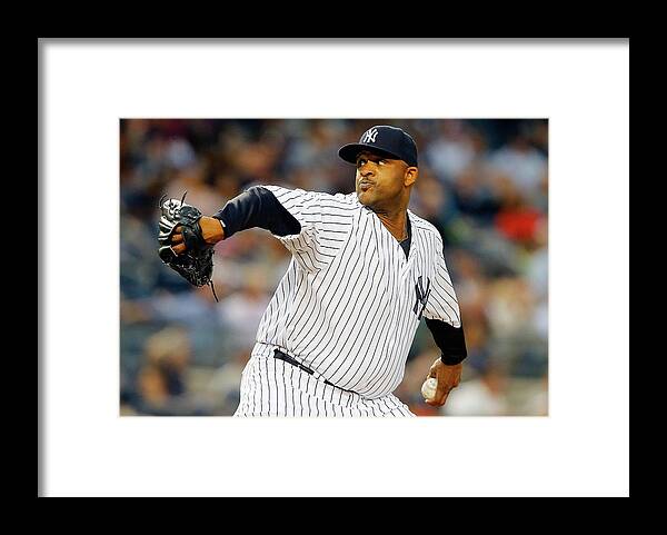 Second Inning Framed Print featuring the photograph Miami Marlins V New York Yankees by Jim Mcisaac