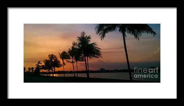 Miami Framed Print featuring the photograph Miami Sunset by Charlie Cliques