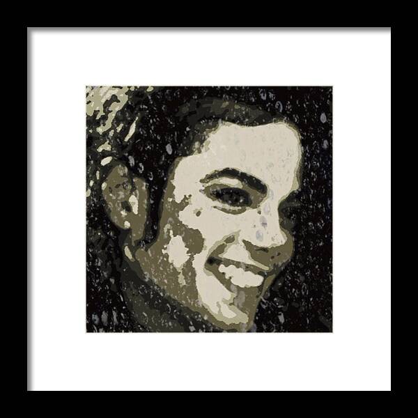 Michael Framed Print featuring the digital art Michael Jackson Concert 3 by Yury Malkov