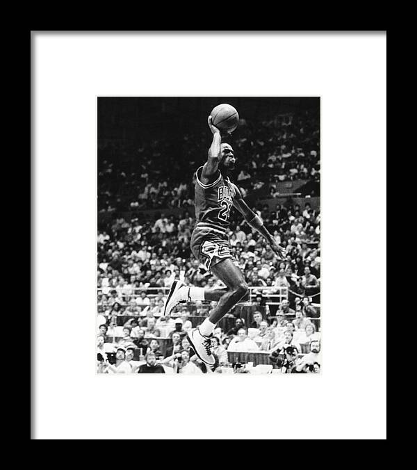 Classic Framed Print featuring the photograph Michael Jordan Gliding by Retro Images Archive