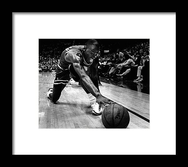 Classic Framed Print featuring the photograph Michael Jordan Reaches For The Ball by Retro Images Archive