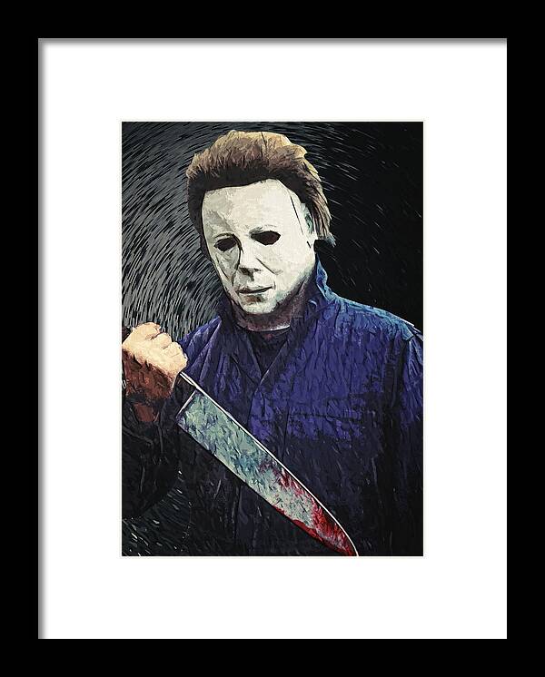 Michael Myers Framed Print featuring the digital art Michael Myers by Zapista OU