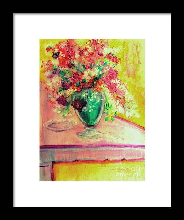 Michelangelo Framed Print featuring the painting Michelangelo's Vase by Helena Bebirian