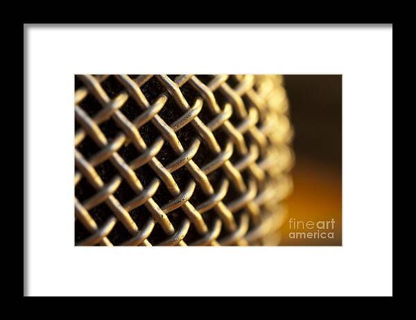 Microphone Framed Print featuring the photograph Microphone 3 by Micah May