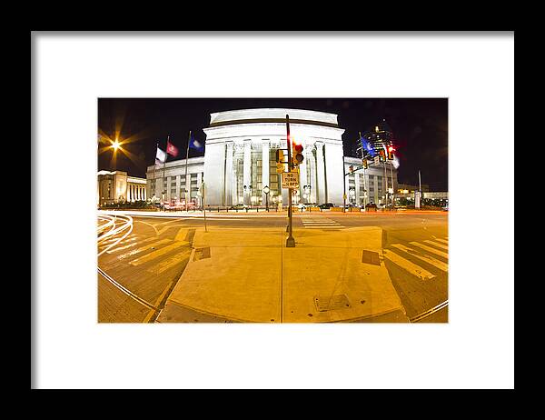 Philadelphia Framed Print featuring the photograph Midnight Train from Philly by Paul Watkins