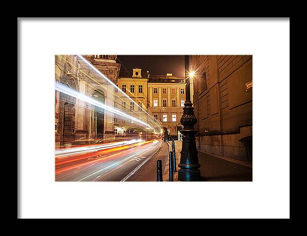 Prague Framed Print featuring the photograph Midnight Train by Ryan Wyckoff
