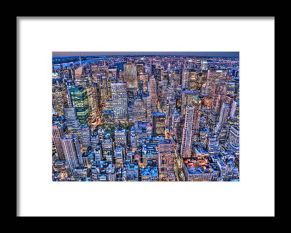 New York Framed Print featuring the photograph Midtown Manhattan Skyline by Randy Aveille