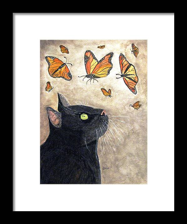 Monarch Butterflies Framed Print featuring the painting Migration by Angela Davies