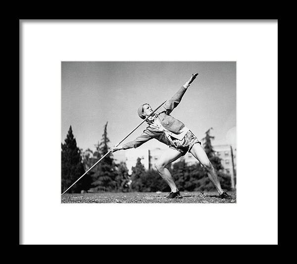 Personality Framed Print featuring the photograph Mildred Babe Didrikson Holding A Javelin by Acme