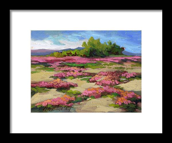 Palm Desert Framed Print featuring the painting Miles Avenue Years Ago by Diane McClary