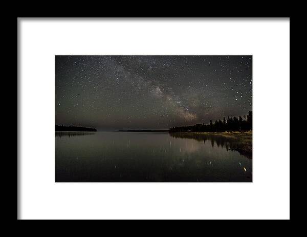 Astrophotography Framed Print featuring the photograph Milky Way in Brule Bay by Jakub Sisak