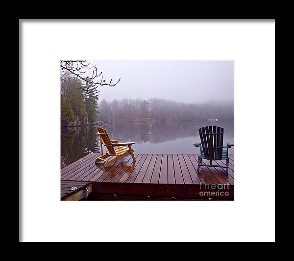Landscape Framed Print featuring the photograph Mill Lake Mist by Margaret Sarah Pardy