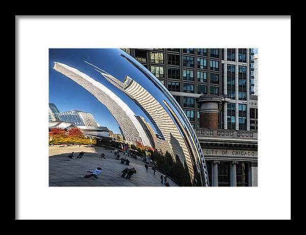 Cloud Gate Framed Print featuring the photograph Millennium Cloud Gate by Anthony Citro