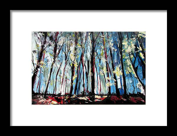 John Gholson Framed Print featuring the painting Mind Through The Trees And In The Clouds by John Gholson