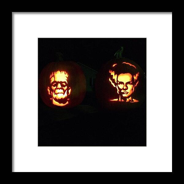 Carving Framed Print featuring the photograph Mine And Alex's Frankenstein's by Taylor Chandler