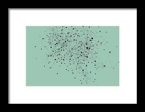 Art Framed Print featuring the drawing Mineral Digital Art Branch Connection Graphics by FrankRamspott