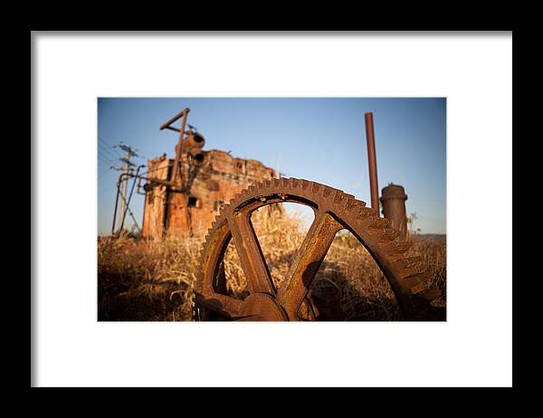 Abandoned Framed Print featuring the photograph Mining Artefacts Historical Antique Machinery by Dirk Ercken