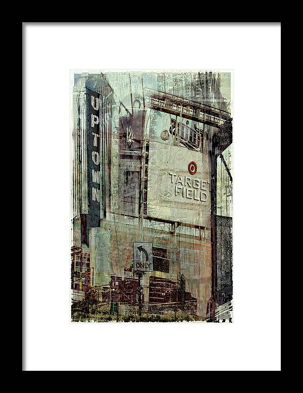 Target Field Framed Print featuring the digital art Minneapolis Area Collage by Susan Stone