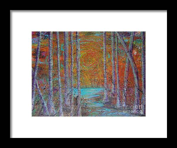 Minnesota Framed Print featuring the painting Minnesota Sunset by Jacqueline Athmann