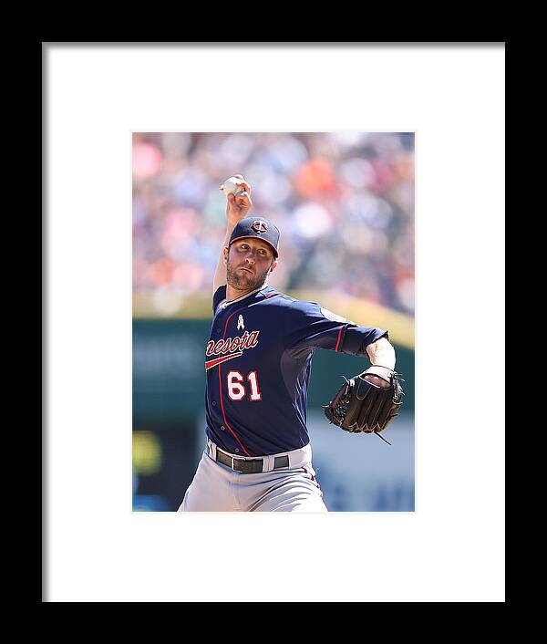 American League Baseball Framed Print featuring the photograph Minnesota Twins V Detroit Tigers by Leon Halip