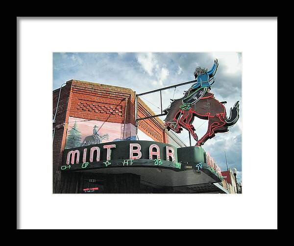Landscapes Framed Print featuring the photograph Mint Bar Sheridan Wyoming by Mary Lee Dereske