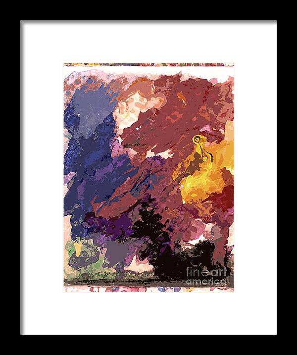Abstract Expressionism Framed Print featuring the painting Mirage No 5 by David Lloyd Glover
