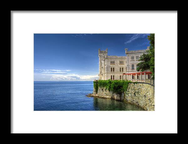 Miramare Framed Print featuring the photograph Miramare Castle side view by Ivan Slosar