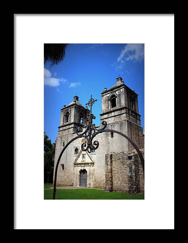 Mission Concepcion Framed Print featuring the photograph Mission Concepcion - Church II by Beth Vincent