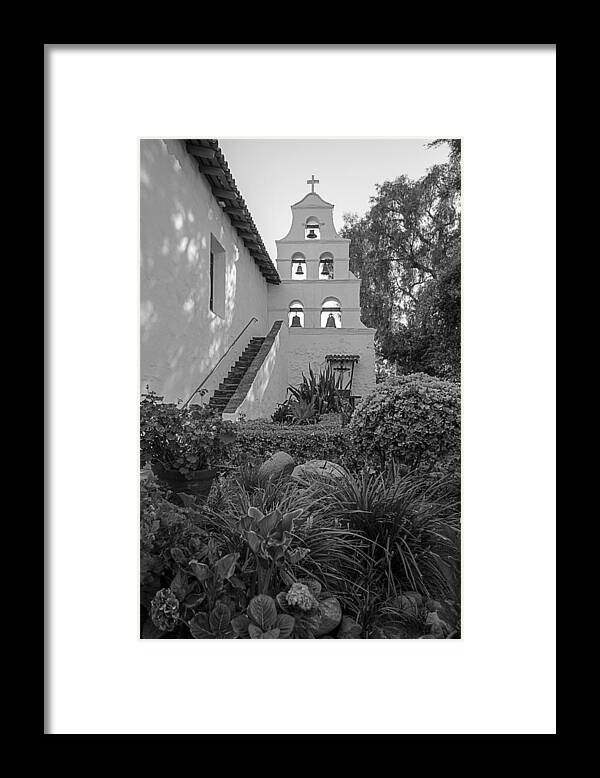 California Framed Print featuring the photograph Mission San Diego de Alcala II by Sonny Marcyan