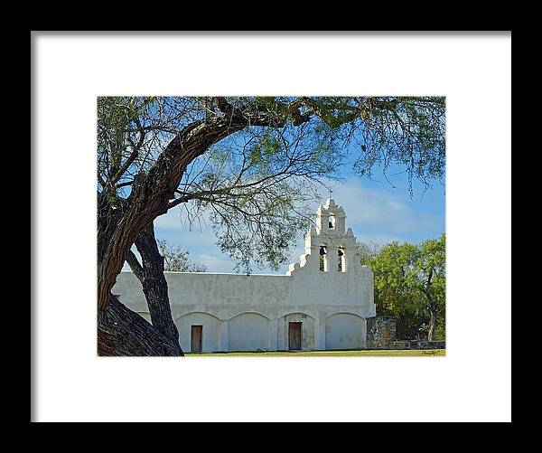 Mission Framed Print featuring the photograph Mission San Juan by Shanna Hyatt
