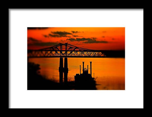 Natchez Framed Print featuring the photograph Mississippi River Natchez Sunset by Jim Albritton