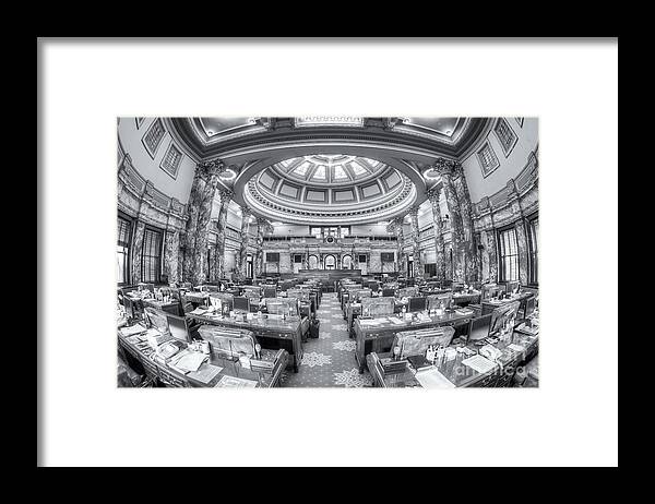 Clarence Holmes Framed Print featuring the photograph Mississippi State Capitol Senate Chamber II by Clarence Holmes