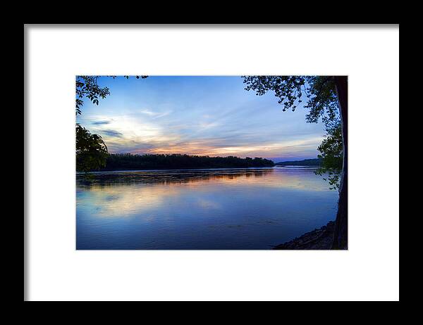 River Framed Print featuring the photograph Missouri River Blues by Cricket Hackmann