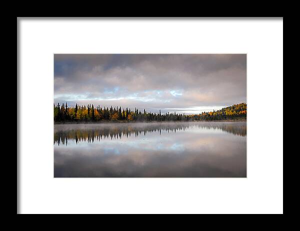 Fog Framed Print featuring the photograph Misty Lake by Patrick Wolf