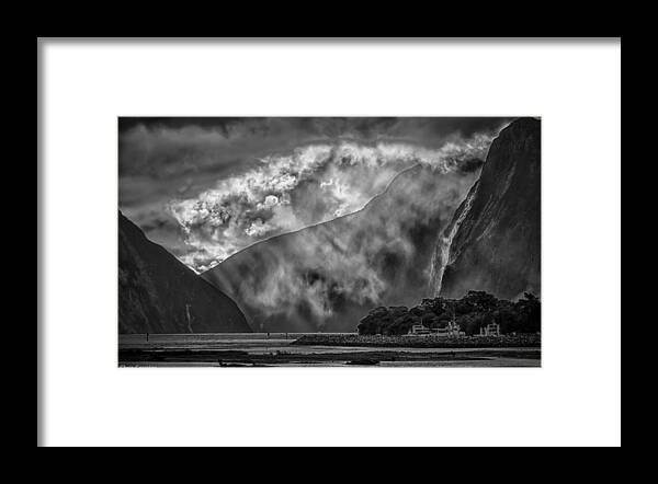 Milford Sound Framed Print featuring the photograph Misty Milford by Chris Cousins