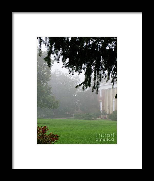 College Framed Print featuring the photograph Misty Morning by Ann Horn