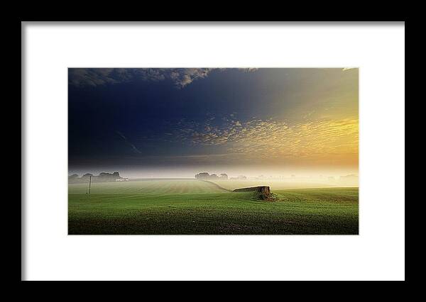 Tranquility Framed Print featuring the photograph Misty Morning In Gloucestershire by A Goncalves