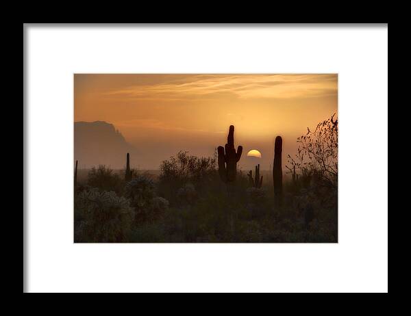 Sunrise Framed Print featuring the photograph Misty Morning by Saija Lehtonen