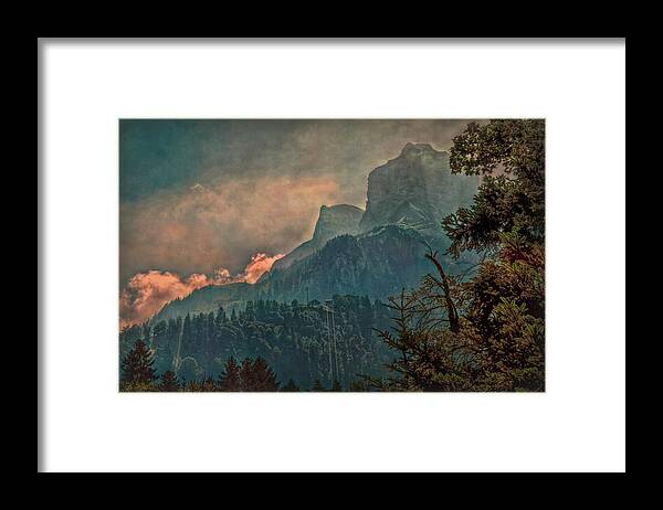 Switzerland Framed Print featuring the photograph Misty Mountain by Hanny Heim