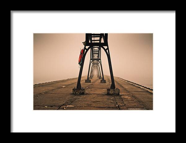 Pier Framed Print featuring the photograph Misty Pier by Jason Naudi Photography