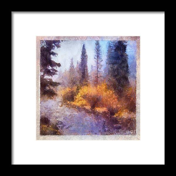 Mysty Framed Print featuring the painting Misty River Afternoon by Teri Atkins Brown