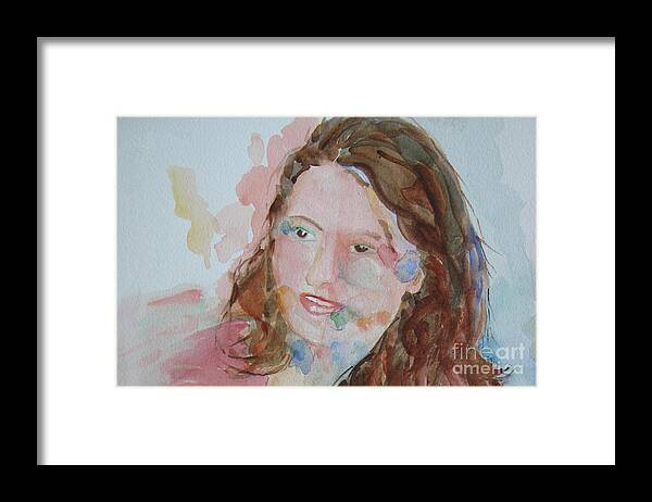 Woman Framed Print featuring the painting Misty by Sandy McIntire