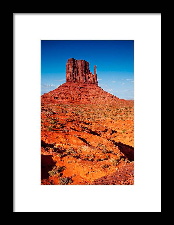 Arizona Framed Print featuring the photograph Mitten Butte by Darren Bradley