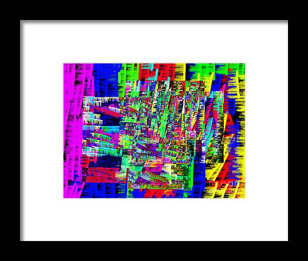 Abstract Framed Print featuring the digital art Mixed Up Abstract by Gayle Price Thomas