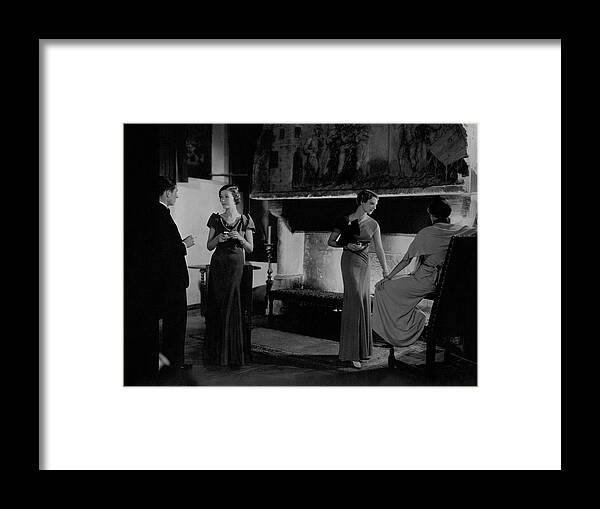 Party Framed Print featuring the photograph Mlle. Koopman Wearing A Marocain Dress by George Hoyningen-Huene