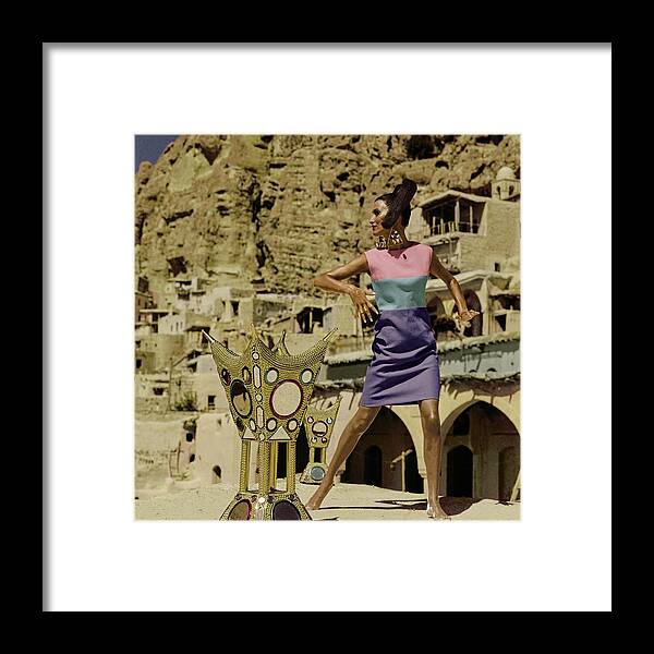 Fashion Framed Print featuring the photograph Model In Maaloula by Henry Clarke