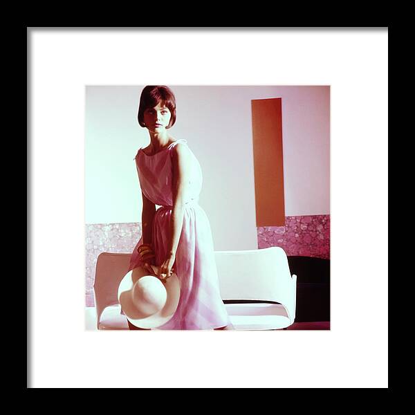 Accessories Framed Print featuring the photograph Model Wearing Dress By Hannah Troy by Horst P. Horst